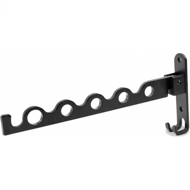 Suszarka do prania montowana na ścianie, aluminium czarne, suszarka do prania do łazienki, 12,2" x 5,6" x 1,2"