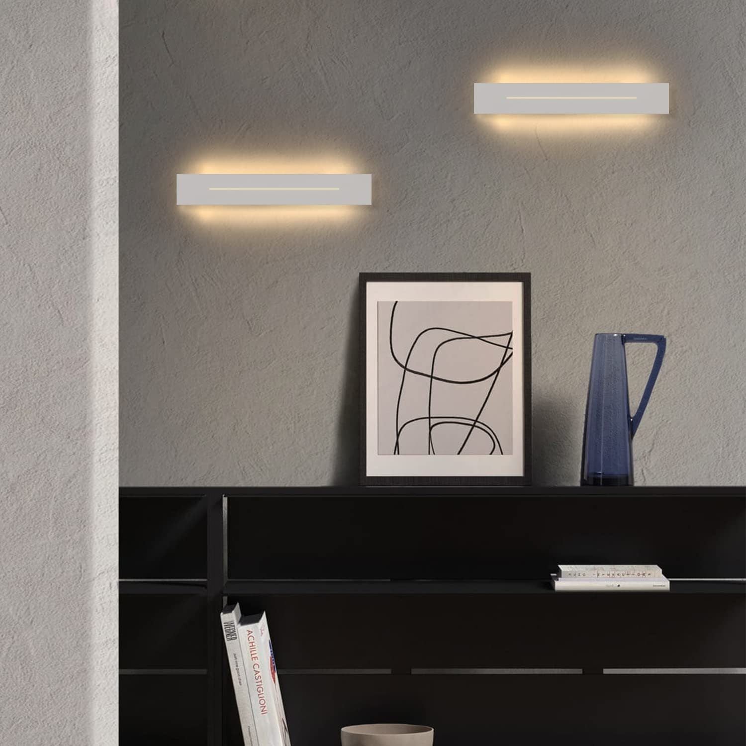 Lampada da parete a LED per interni NETTLIFE 30CM moderna lampada da parete bianca calda 8W - 8