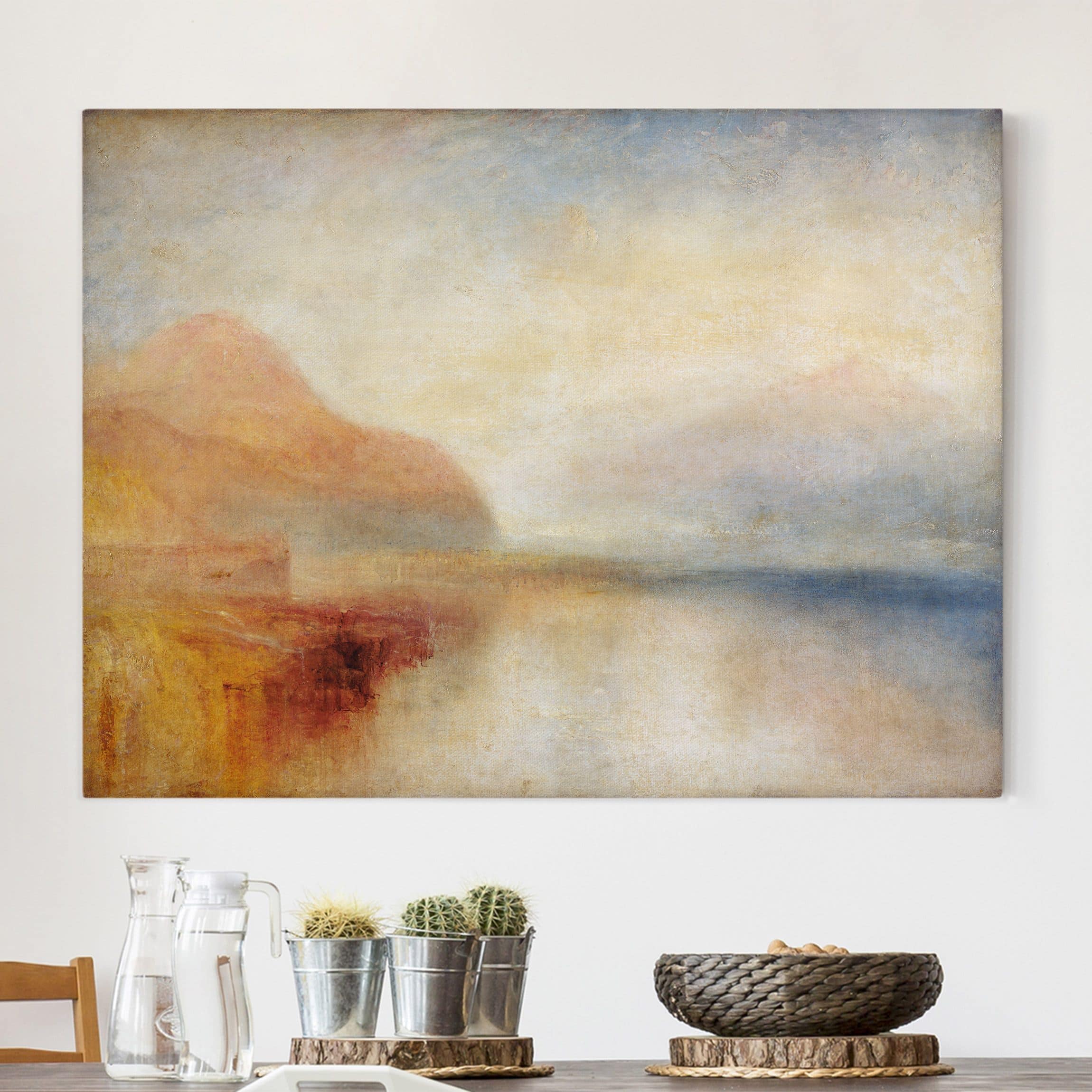 Lienzo cuadro en lienzo bastidor impresion en lienzo pastel william turner paisaje pintura artista 177 dormitorio salón pasillo 80 x 60 cm