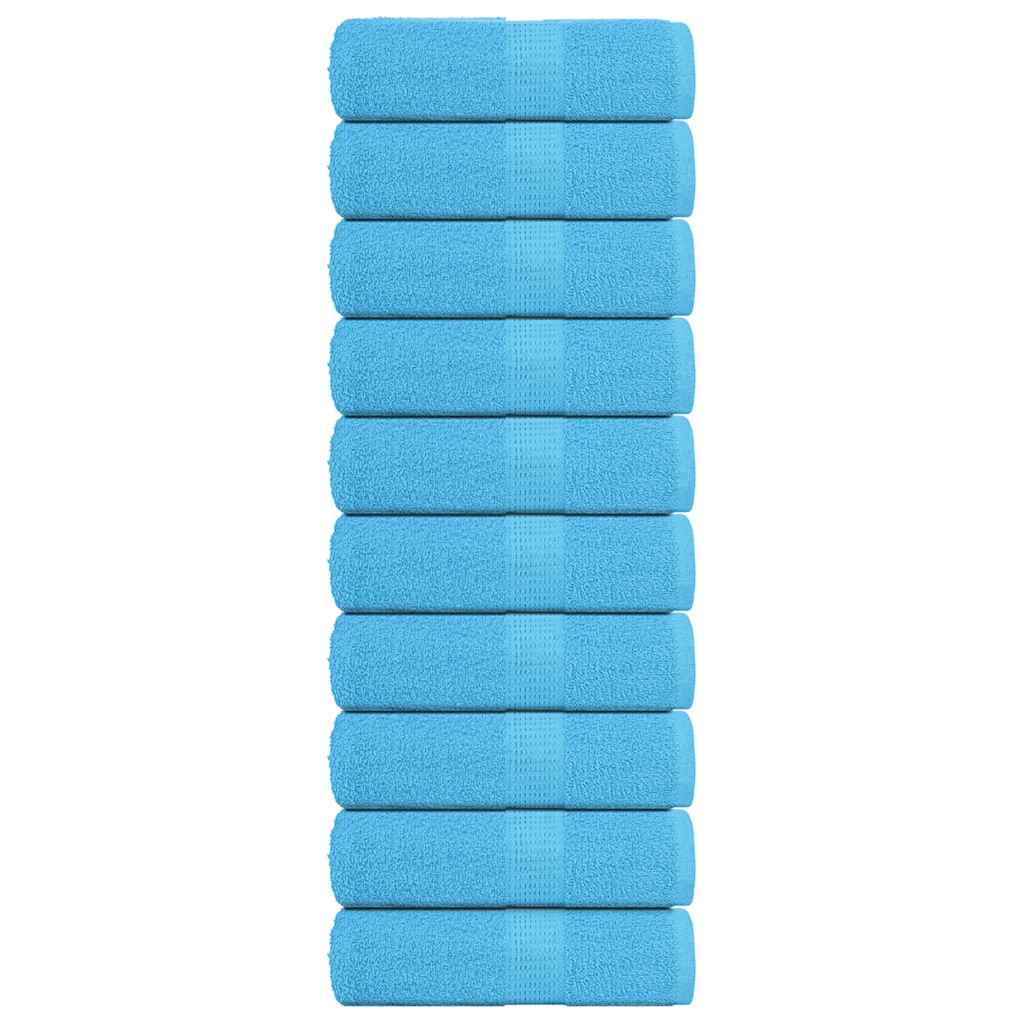 Ręczniki, FROGN, 10 szt., turkusowe, 30x30 cm, 360 g/m² vidaXL
