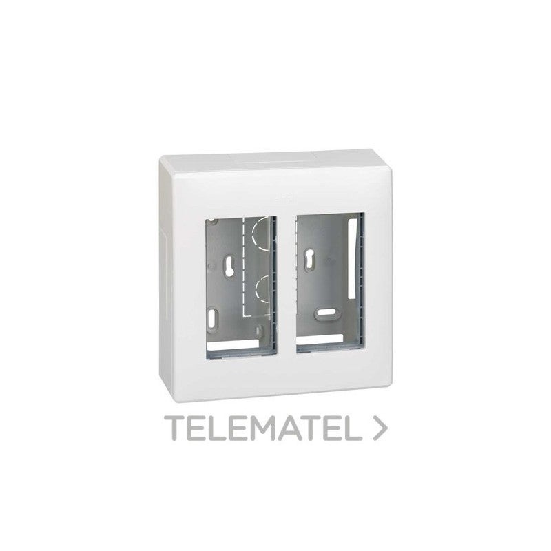 Boîtier mural en surface pour 2 éléments doubles blanc Simon 500 Cima - 3