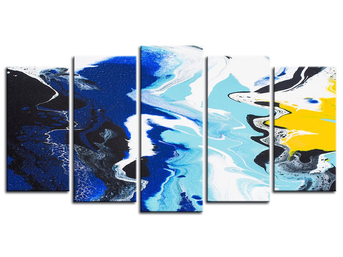 DECLINA, Tableau toile imprimée Paysage, Tableau déco moderne Abstract design, 220x120 cm - 2