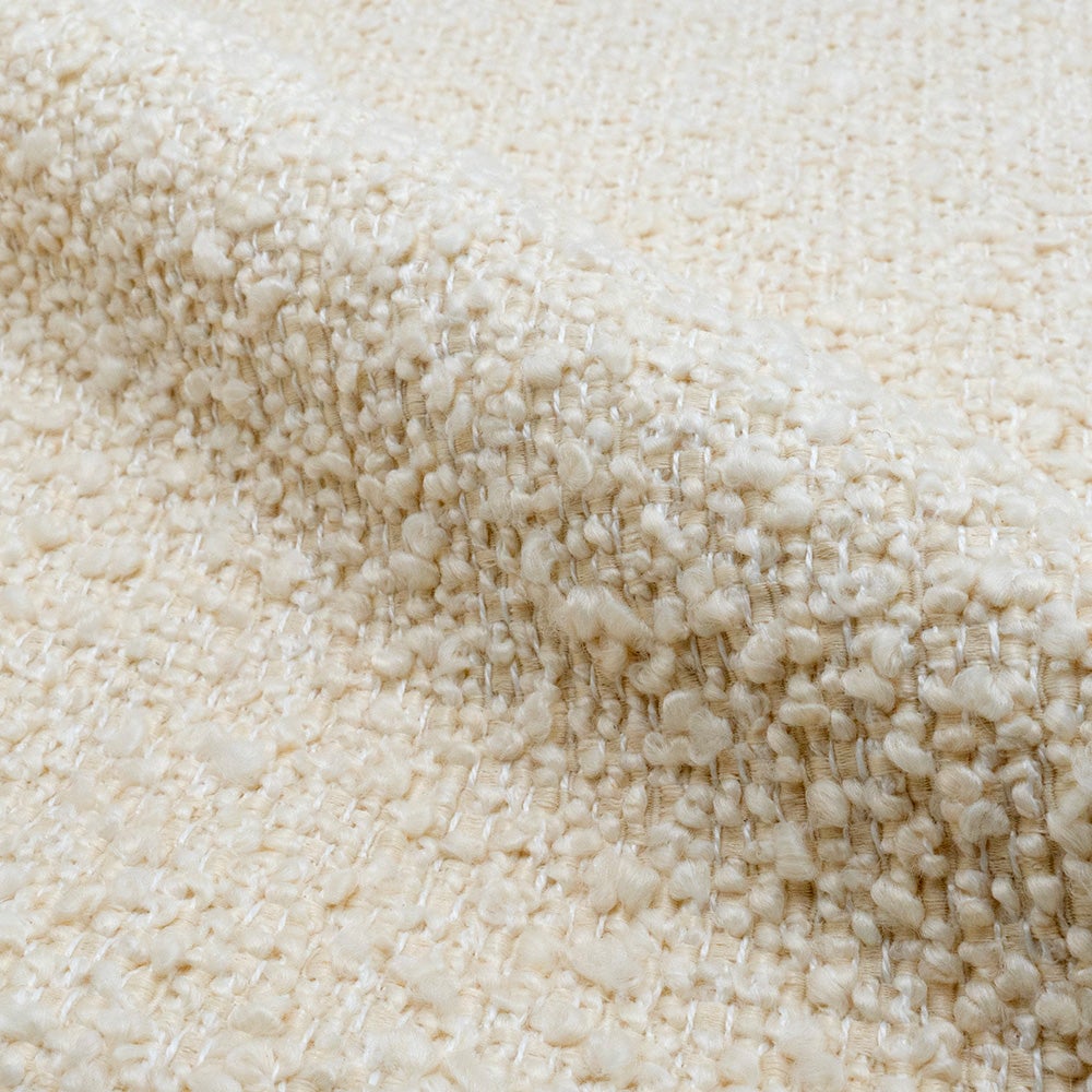 Lot de 2 chaises pour îlot central 65 cm en tissu bouclette blanc - Misty - 3