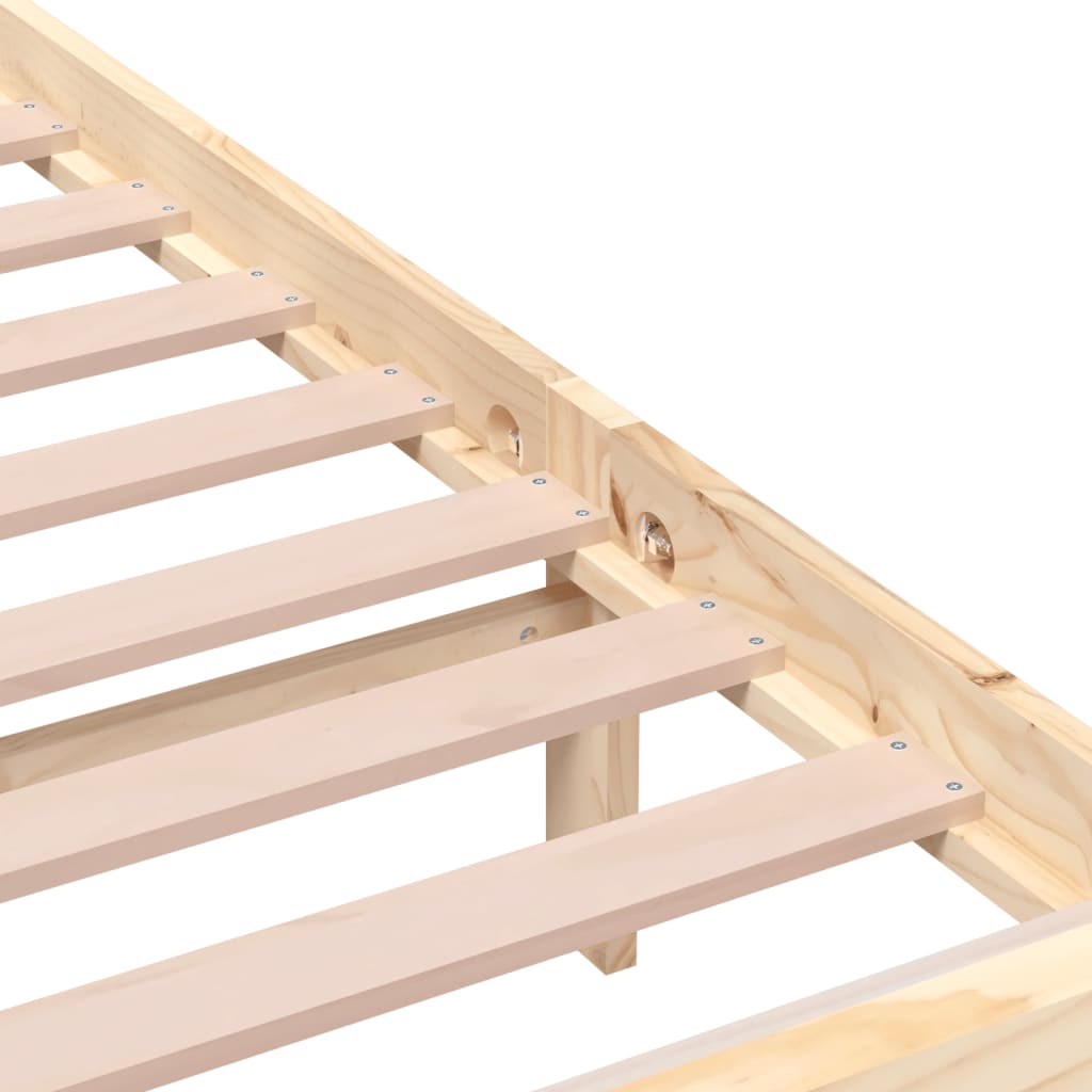 Cadre de lit sans matelas en bois massif - 6