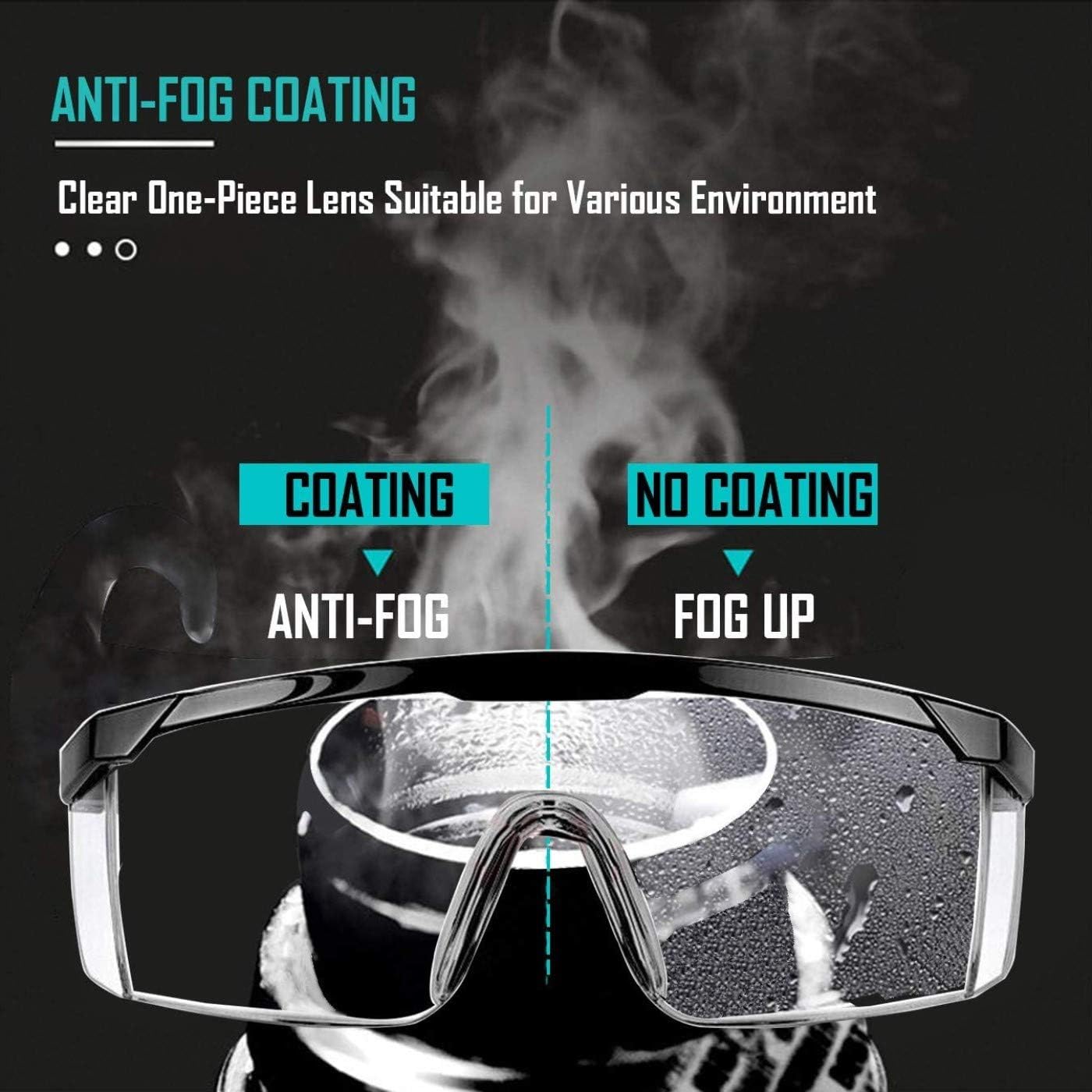 3pcs Lunettes De Protection Anti-Buée et UV Lunettes et Anti-Rayures pour Les lieux de Travail, Construction, Usage Personnel Confortables à Porter - 4