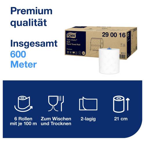 TORK 290016 Matic® Essuie-main en papier blanc 600 m - 2