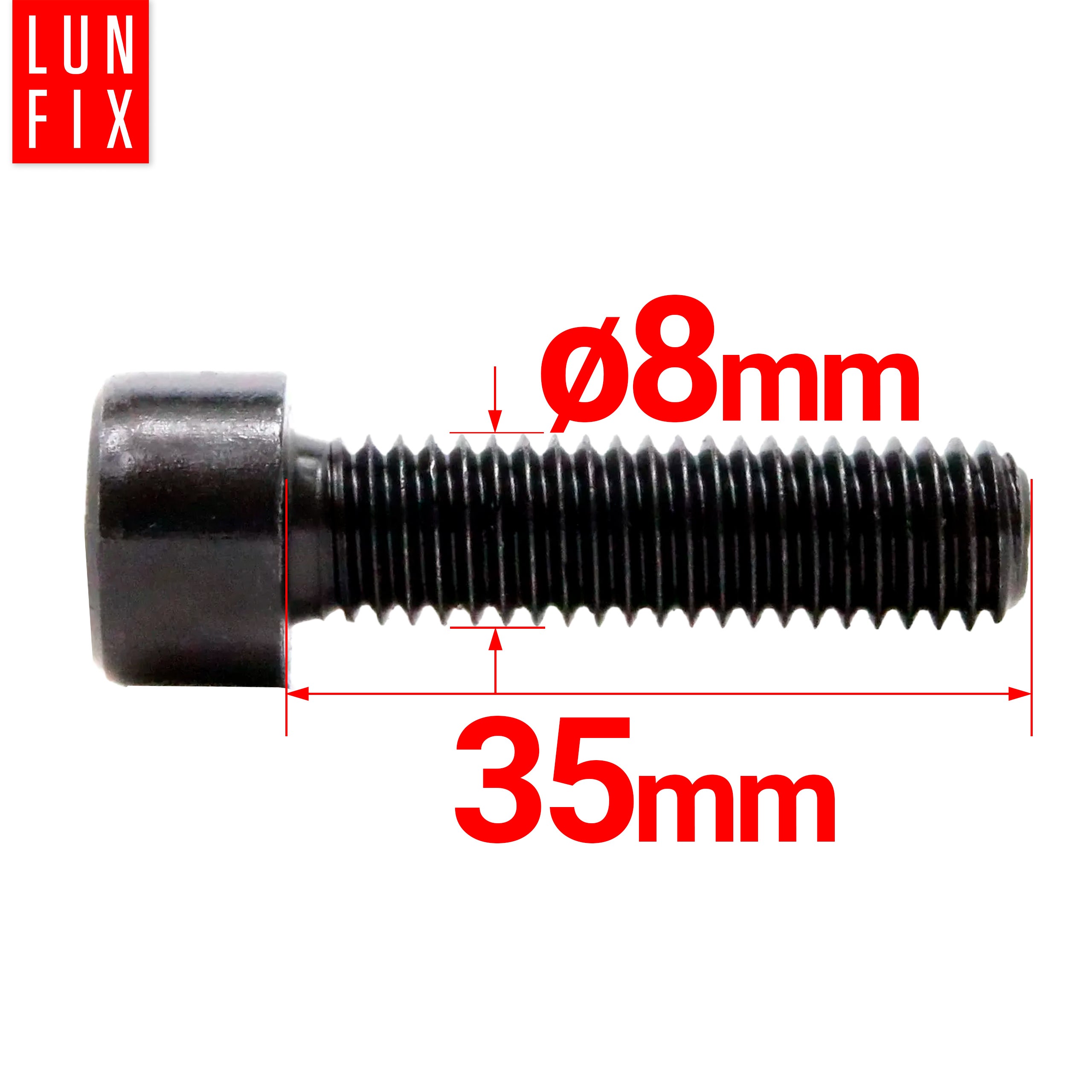 Śruba imbusowa DIN 912 czarna M8 35 mm kl. 8.8 10szt.