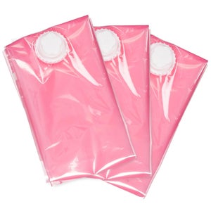 Lot De 3 Housses élastiques Pour Supports Cylindriques - Tissu Extensible, Coloris Rouge Rose - S/M/L - Décoration Fête, Mariage
