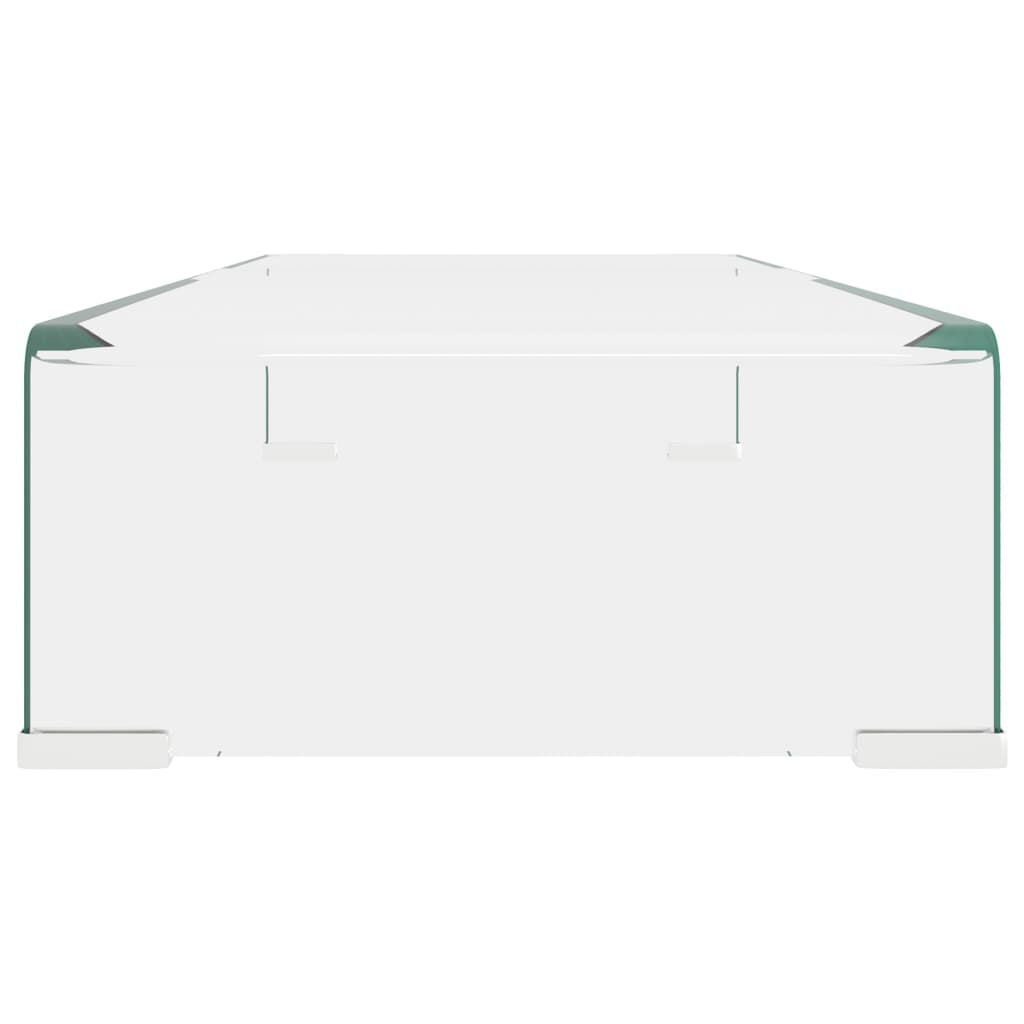 Meuble TV/pour moniteur 70x30x13 cm verre transparent vidaXL - 4