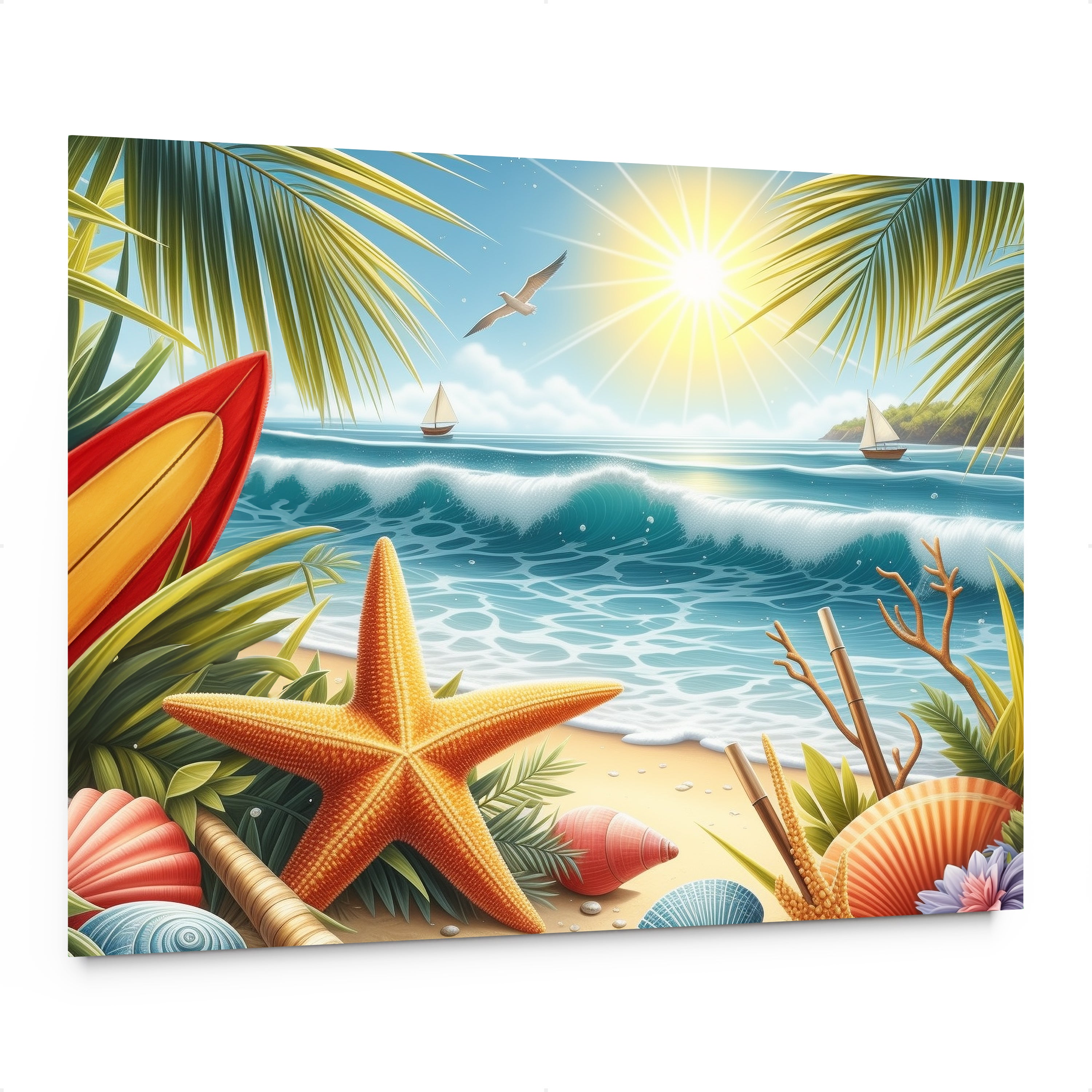 Tableau d co the summer is magic 25x20 cm leroy merlin