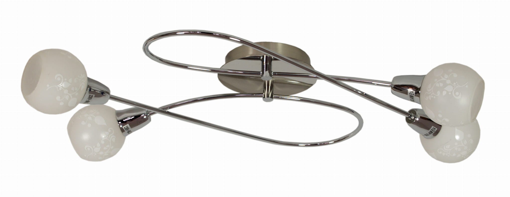 Lampa sufitowa wisząca Avila srebrno-biała 4xE14x40W wym: 14 x 62 x 42 cm metal Candellux