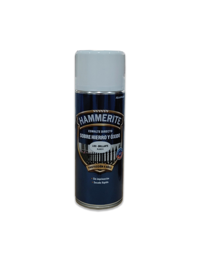 Spray antioxidante liso brilhante branco Hammerite 400 Ml