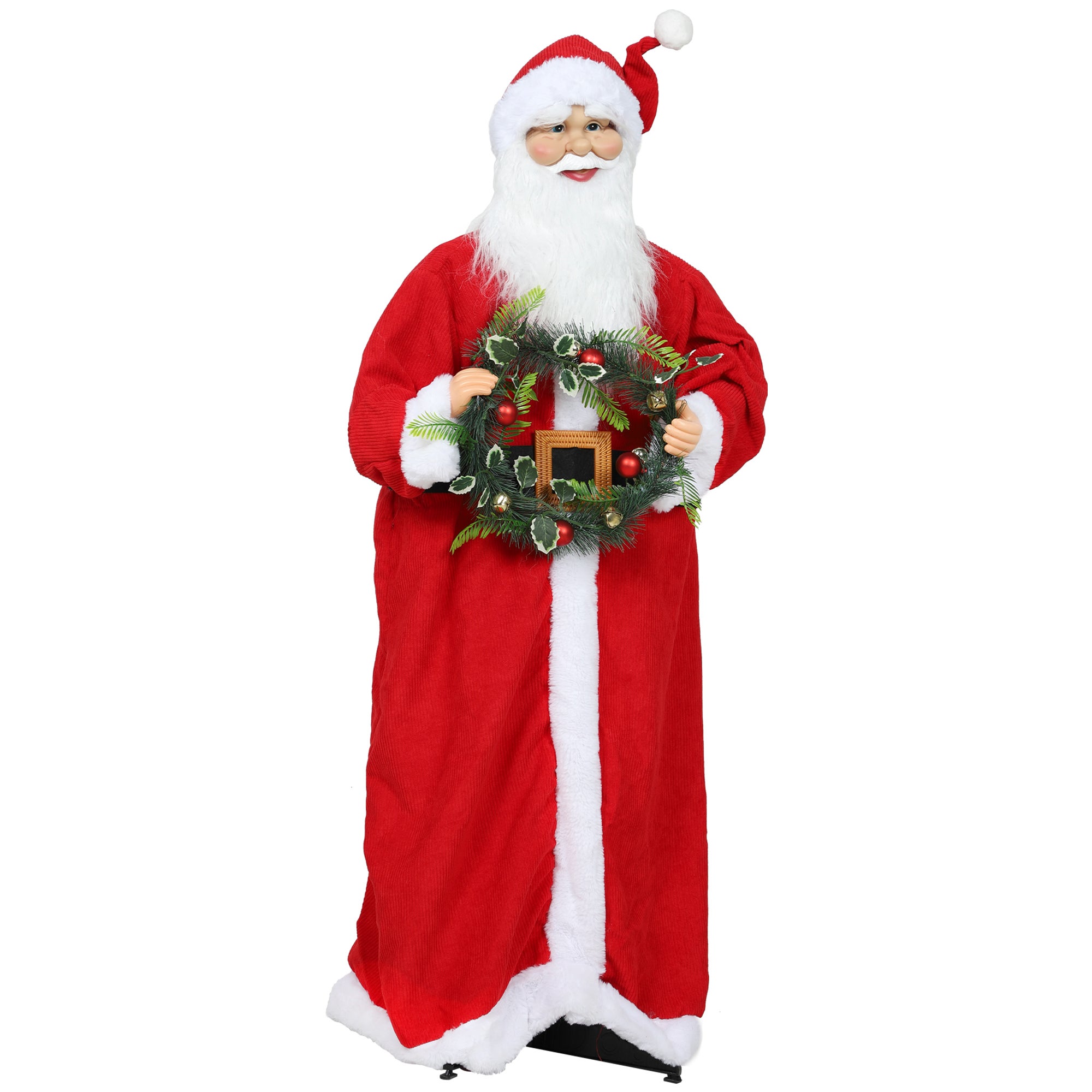 Figurine Père Noël 110cm, commande vocale, musique, bras articulés ...