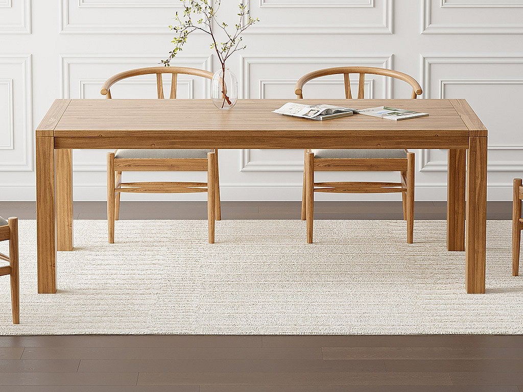 Stół do jadalni dla 8 osób z drewna tekowego - Naturalny - AMILA