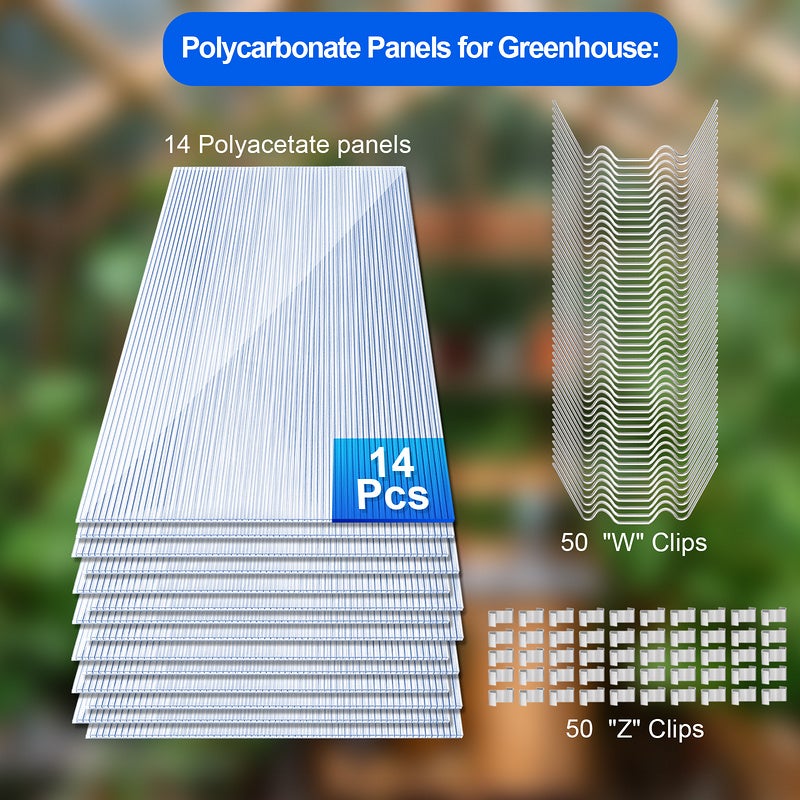 14x polycarbonate alvéolaire 4mm 10,25 m² plaque double paroi,plaque de serre,121 x 60.5cm - 3