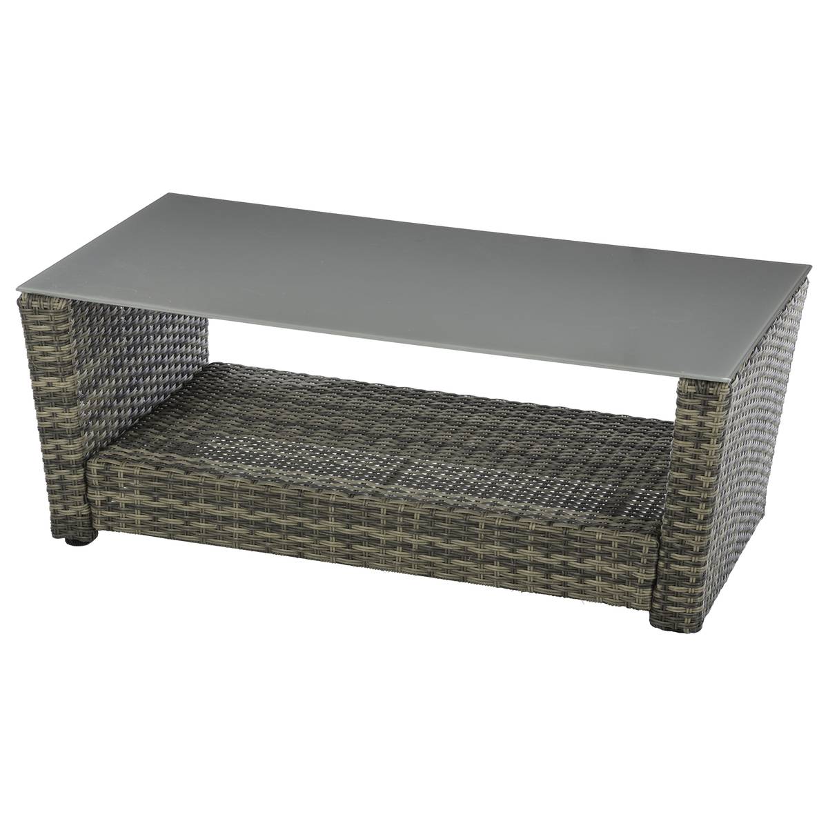 Table basse de jardin rectangulaire en Aluminium Gris | Leroy Merlin