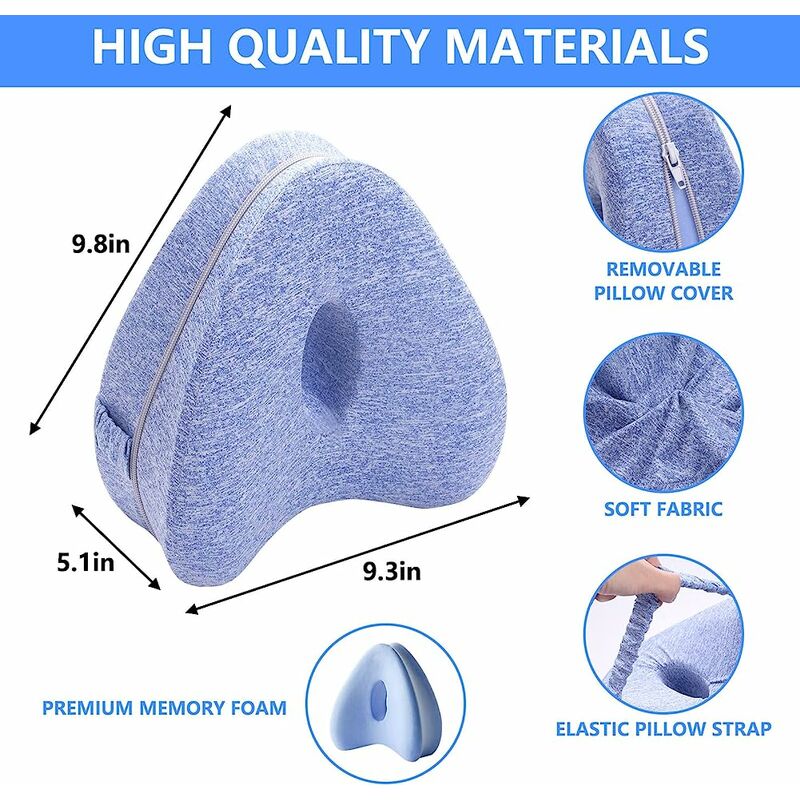 Cuscino Per Gambe E Ginocchia - Ortopedico Per Dormire Sul Fianco, Ideale Per Sciatica E Dolori - Foto 8