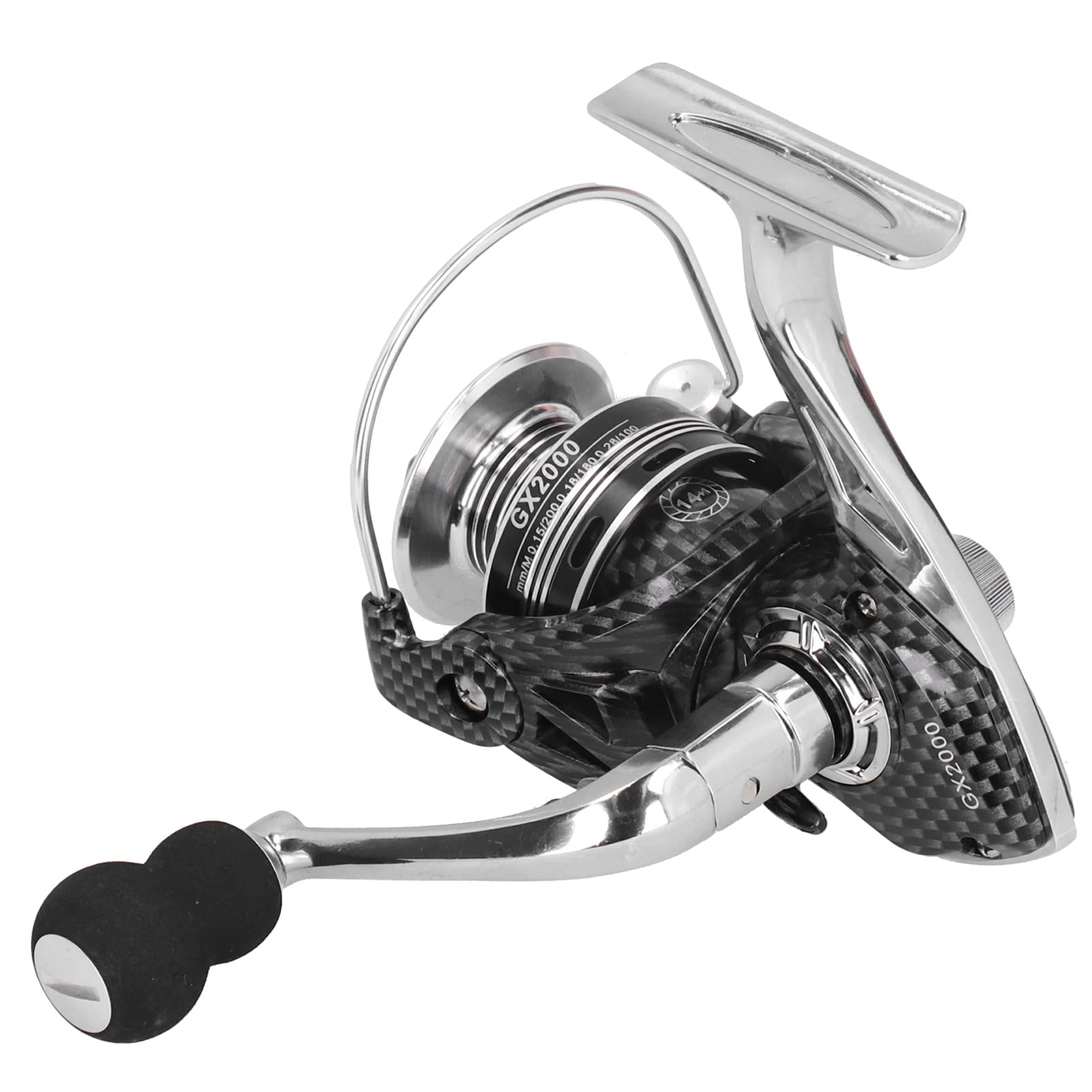 Accessorio per mulinelli da pesca con cuscinetto duplex Gapless con canna da mare con mulinello in metallo (GX2000) - 5