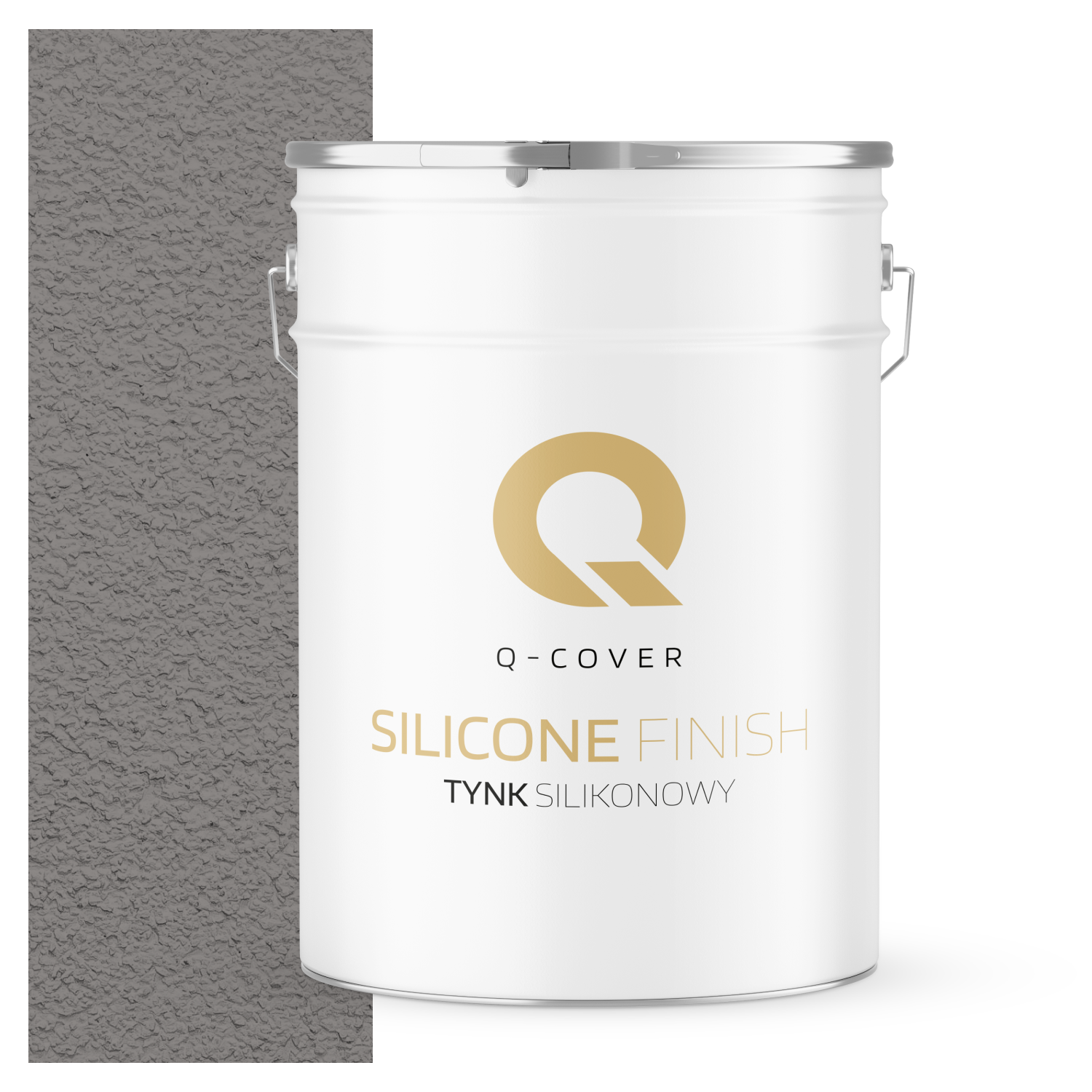 Tynk Silikonowy Elewacyjny Baranek 3.0mm Q-Cover Szary ciemny chłodny F275 25KG