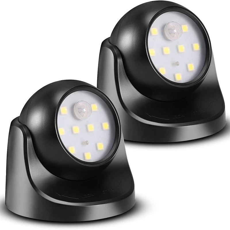 Reflektory LED, reflektor LED bezprzewodowy, 150 lumenów, zdejmowana kula, obrót i pochylenie o 360 stopni, zasilany bateryjnie