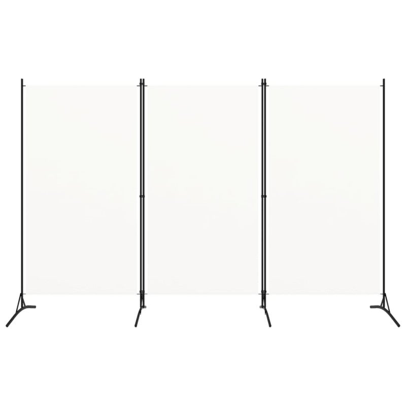 Cloison de séparation 3 panneaux Blanc 260x180 cm Tissu - 2