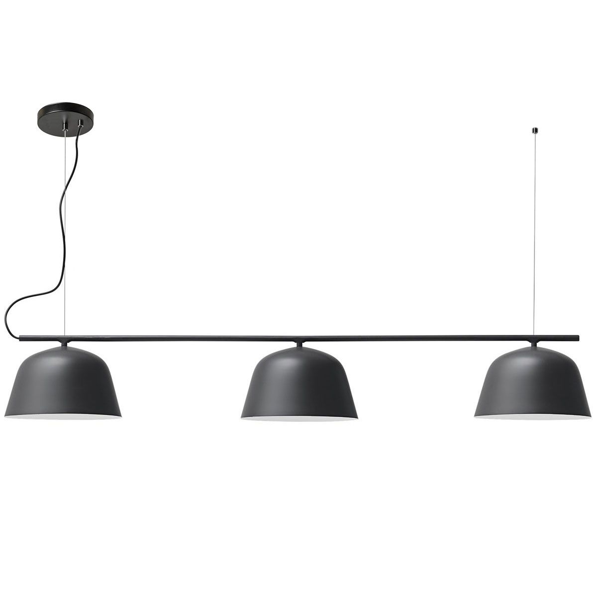 Lampa Sufitowa Wisząca Toolight App1478-3Cp Czarny