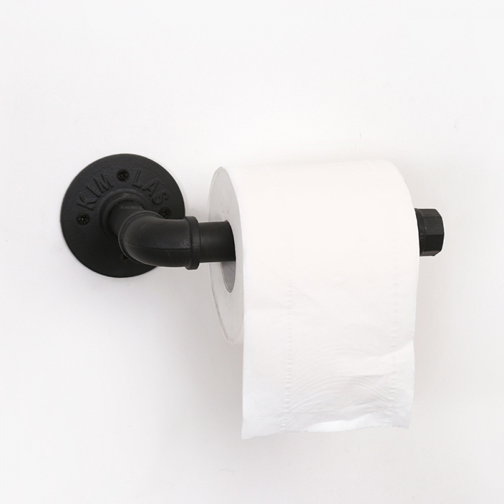 Distributeur de papier-toilette fer bain wc toilette style antique 18cm brun