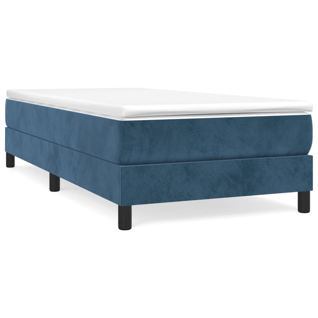 Sommier à lattes de lit avec matelas Bleu foncé 100x200 cm - 2