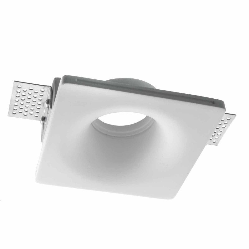 Support de plafonnier moderne carré en plâtre encastré support de lampe GU10 GU5.3 12x12cm - 7