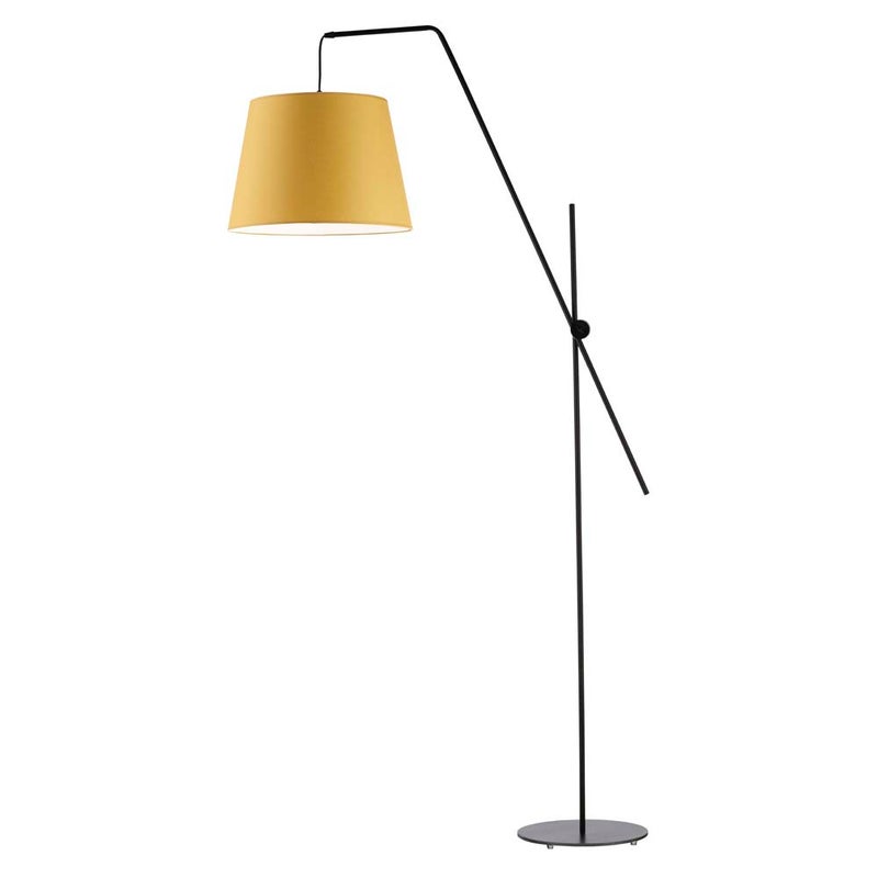 Lampa stojąca podłogowa przegubowa regulowana z abażurem stożek MODERN