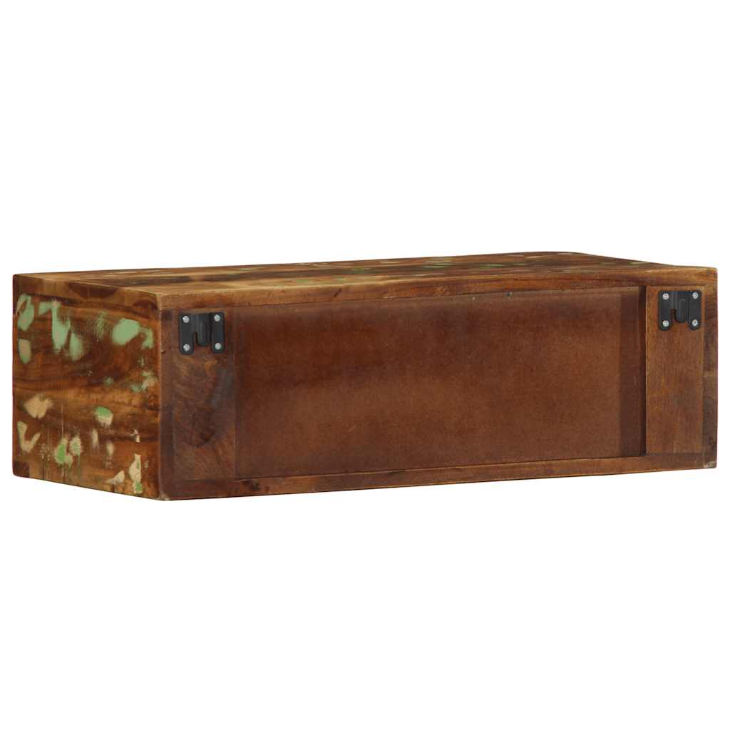 Móvel TV de parede em madeira maciça reciclada 60x30x19 cm - COMFORTXL - 7