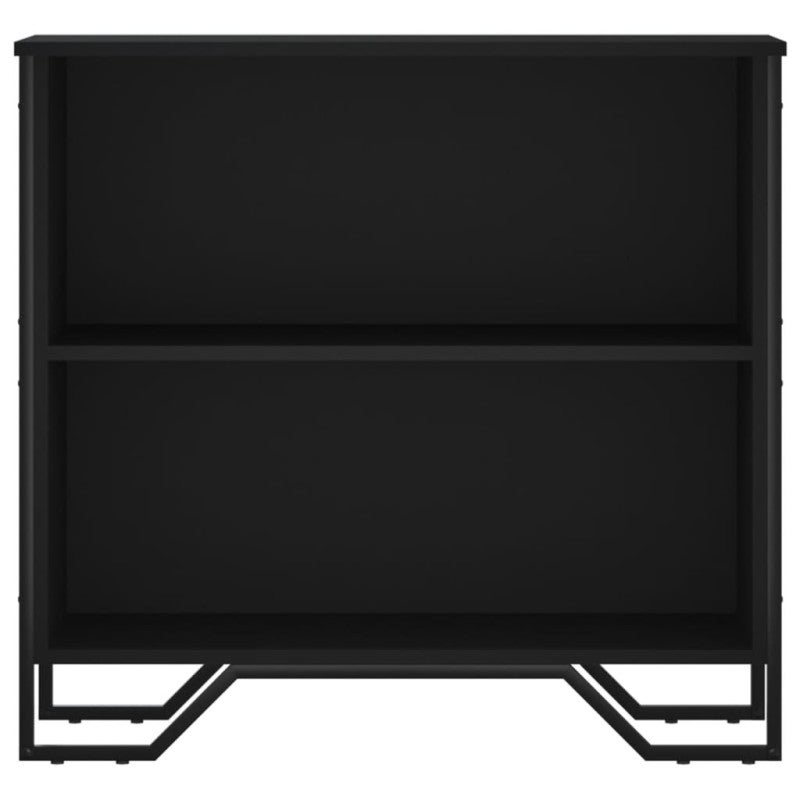 Bibliothèque noir 80x31x74,5 cm bois d ingénierie - 4