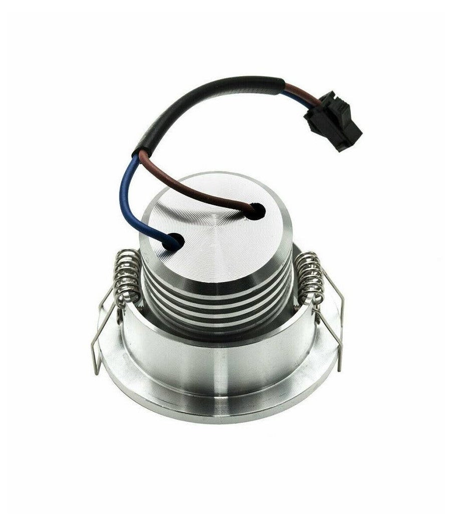 Trade Shop - Faretto 1 Led Cob Incasso 3 Watt 270lm Orientabile Luce Calda Fredda Naturale - Argento-bianco Caldo - - 3