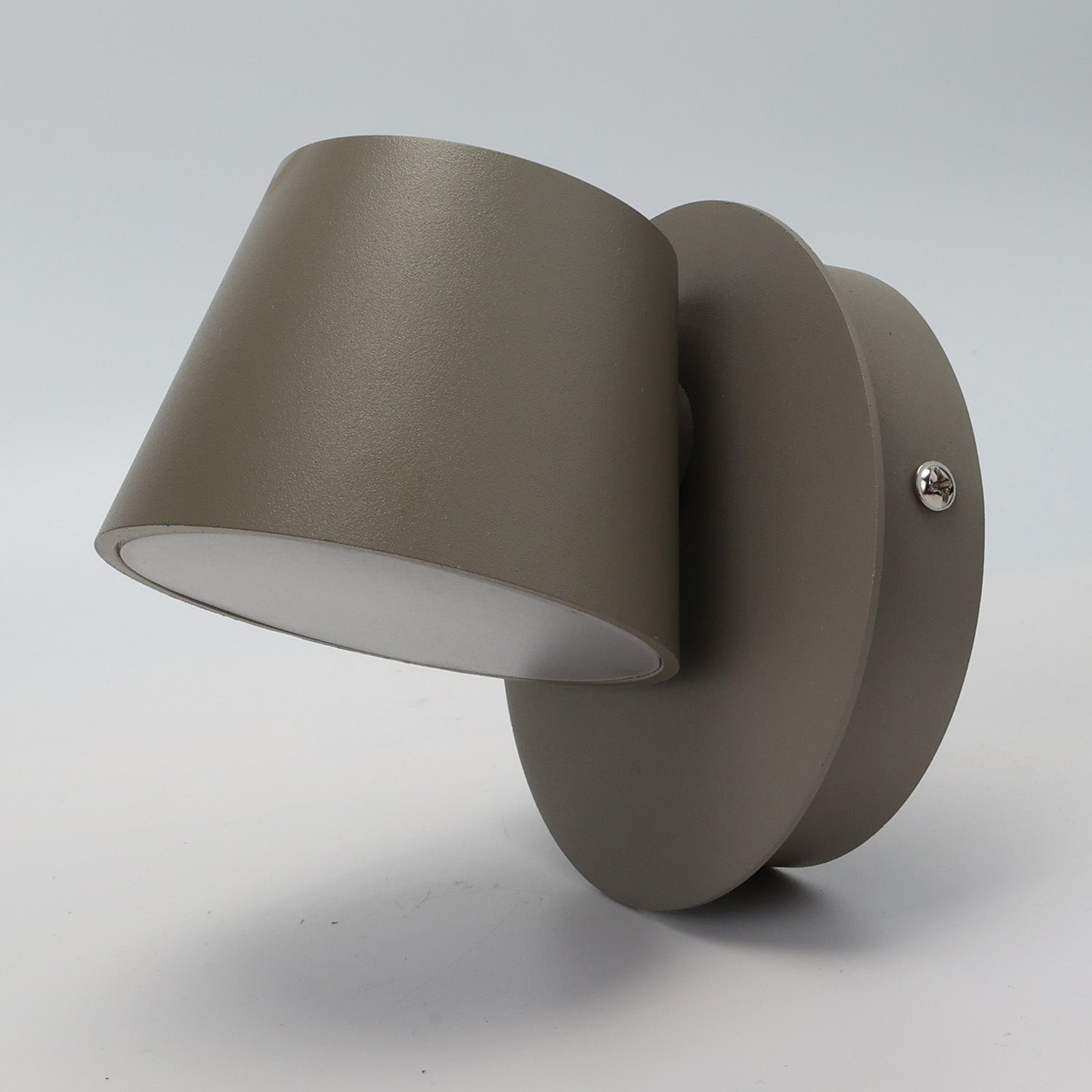 Aplique de Pared LED con Foco Orientable 6W, 2700K Luz cálida de Lectura en Aluminio Gris, Diseño Nórdico Moderno - 6
