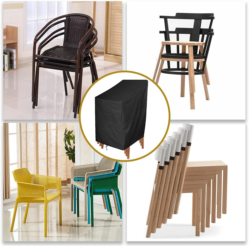Housse de protection anti-poussière pour meubles d'extérieur, protection UV, housse de chaise de jardin, housse de protection imperméable - 5