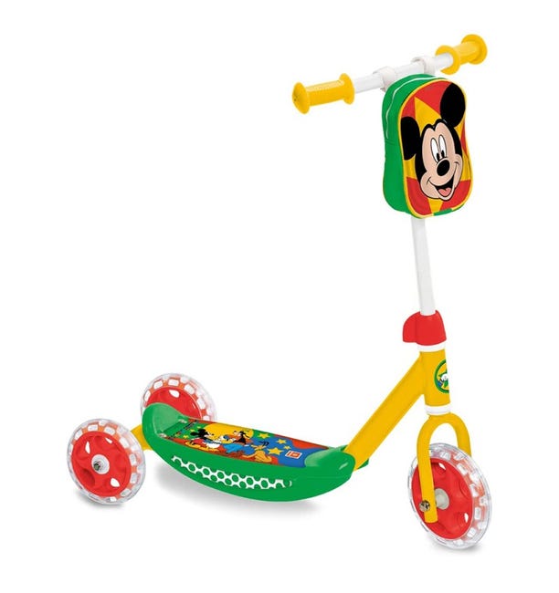 Patinete Infantil 3 Ruedas Evolutivo De Mickey Mouse - Hasta 50 Kg - Freno De Pie Y Sistema Lean-to-Steer Patinete Infantil 3 Ruedas Evolutivo De Mickey Mouse - Hasta 50 Kg - Freno De Pie Y Sistema Lean-to-Steer