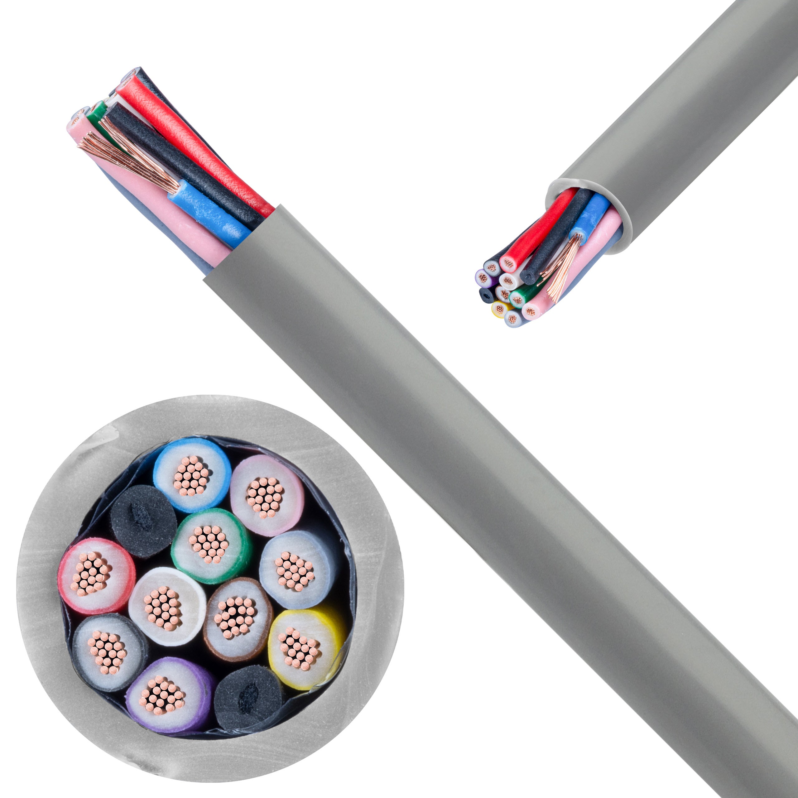 Kabel sterowniczy BiT LIYY 10x0,75mm2 szary 300/300V olejoodporny linka Bitner 100m