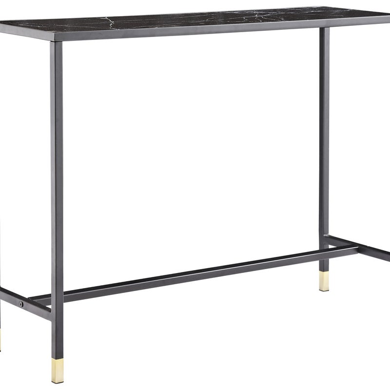 Dipp konsola 30x100 cm szkło czarny marmur dekor.