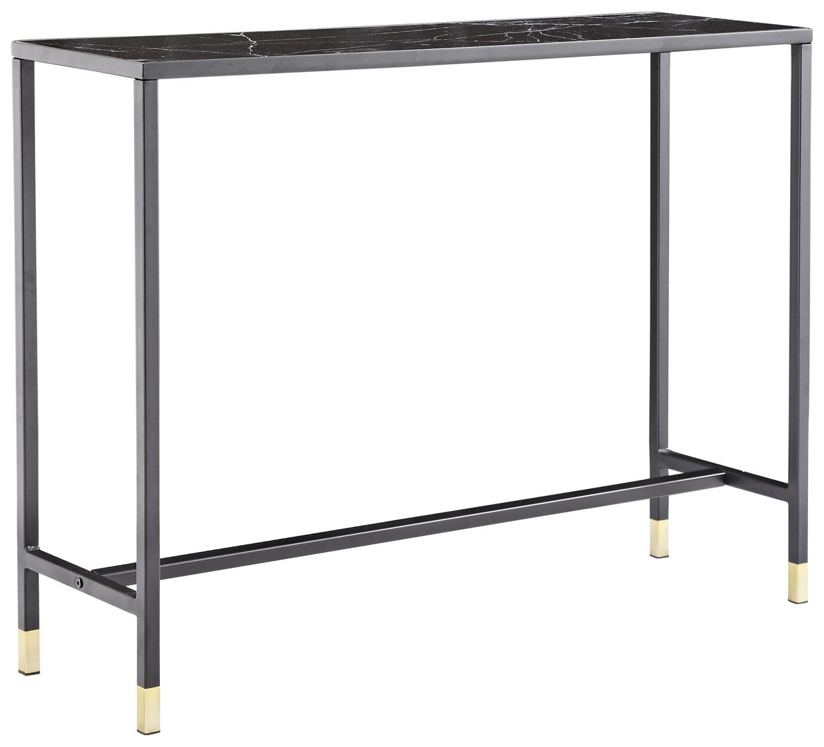 Dipp konsola 30x100 cm szkło czarny marmur dekor.