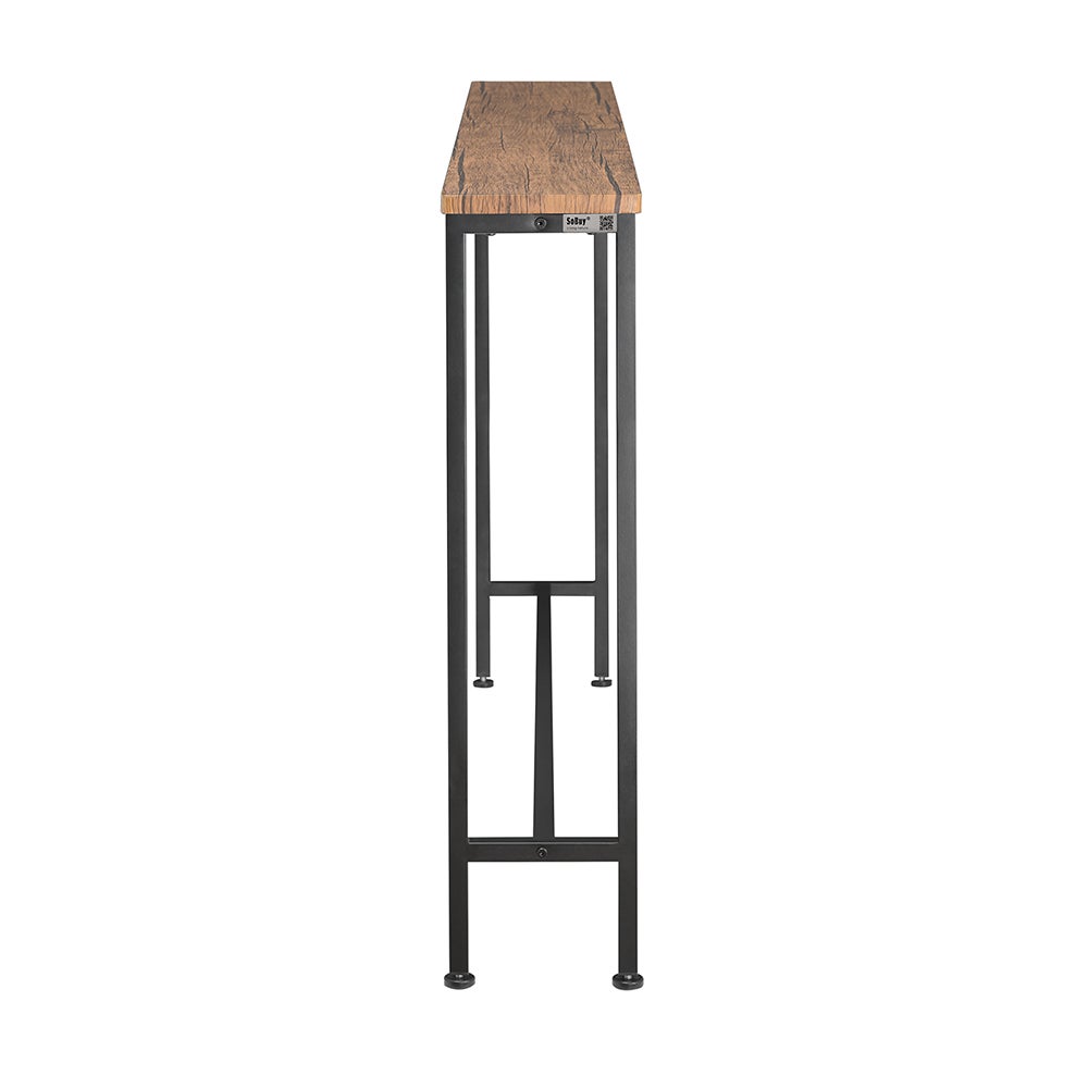 SoBuy Console Étroite avec Plateau en Bois et Pieds Métal - 120cm x 20cm x 80cm- FSB19-XL-N - 9