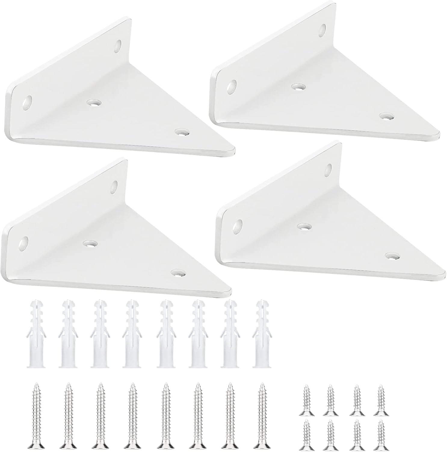 Support D'tagre,4 Pices Support Flottant Mural Robuste En Fer Invisible Triangle Pour Tagres Dans Le Jardin D Tude De La Cuisine 80100