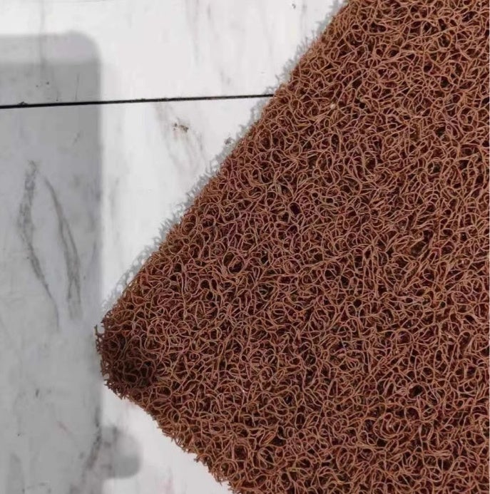 Tapis de bain, tapis de baignoire,tapis de douche en luffa,tapis de sol pour toilettes, avec semelle antidérapante à coussin d'air, 50 x 80 cm, marron - 4