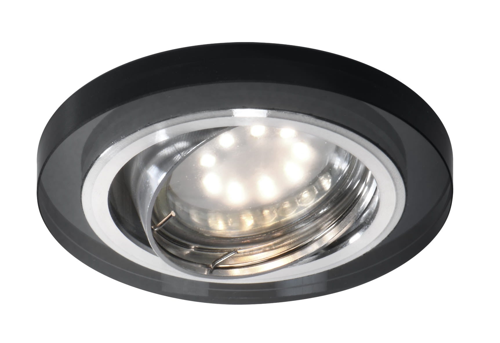 Oprawa sufitowa wpuszczana Ssu czarna 1xMR16x50W okrągła ruchoma IP20 wym: 2,8 x 9 x 9 cm szkło Candellux