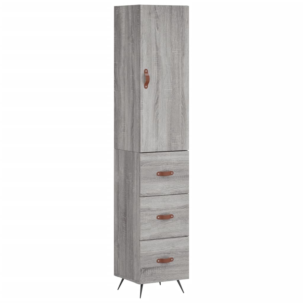 Credenza Rovere Sonoma VidaXL 91x29,5x65 Cm - Legno Multistrato, 2 Ante E 3 Cassetti