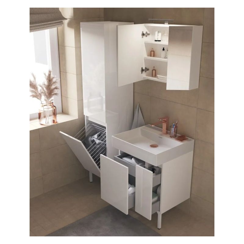 Szafka łazienkowa ARCO 40 cm biały połysk niska