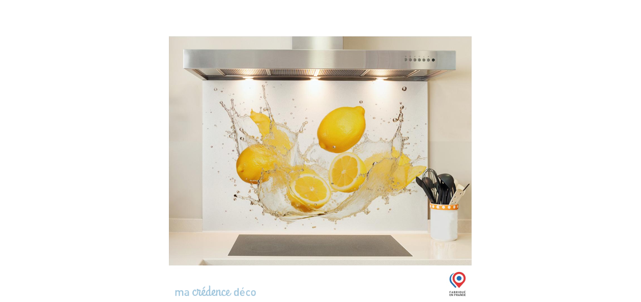 Fond de hotte Bain de citrons 2 - Verre trempé - L 90 cm x H 50 cm