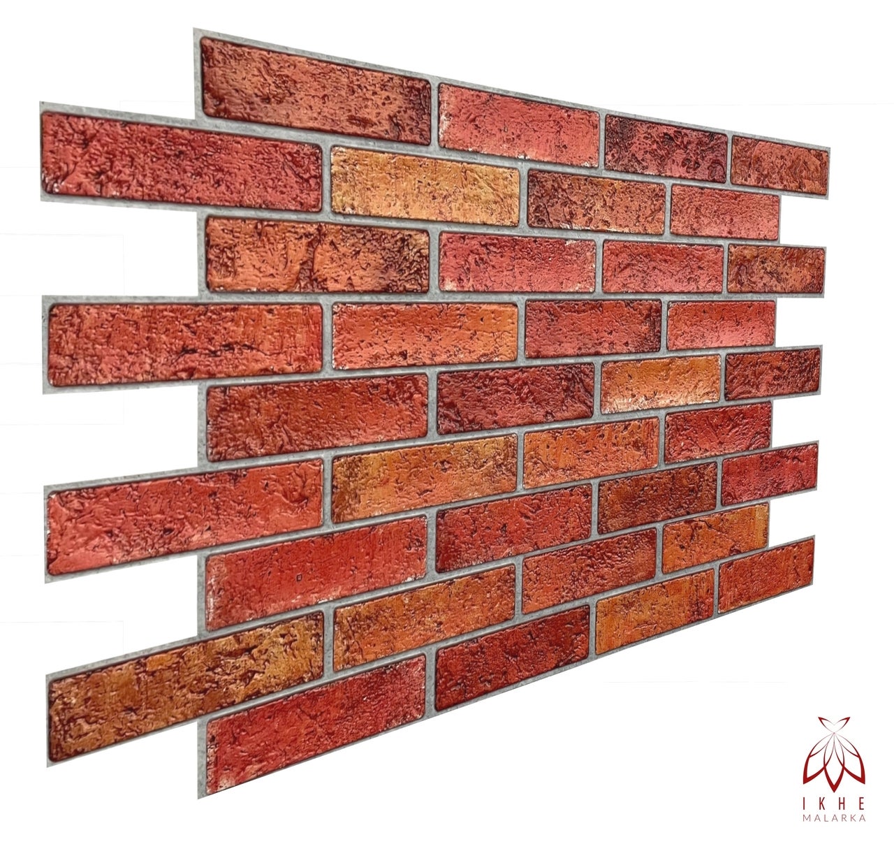 4 m²/10 pièce 3D PVC IMITATION TUILES panneaux muraux revêtement mural DECOR PVC bardage carreaux imitation Red Fire Brick épaisseur 1mm ! - 7