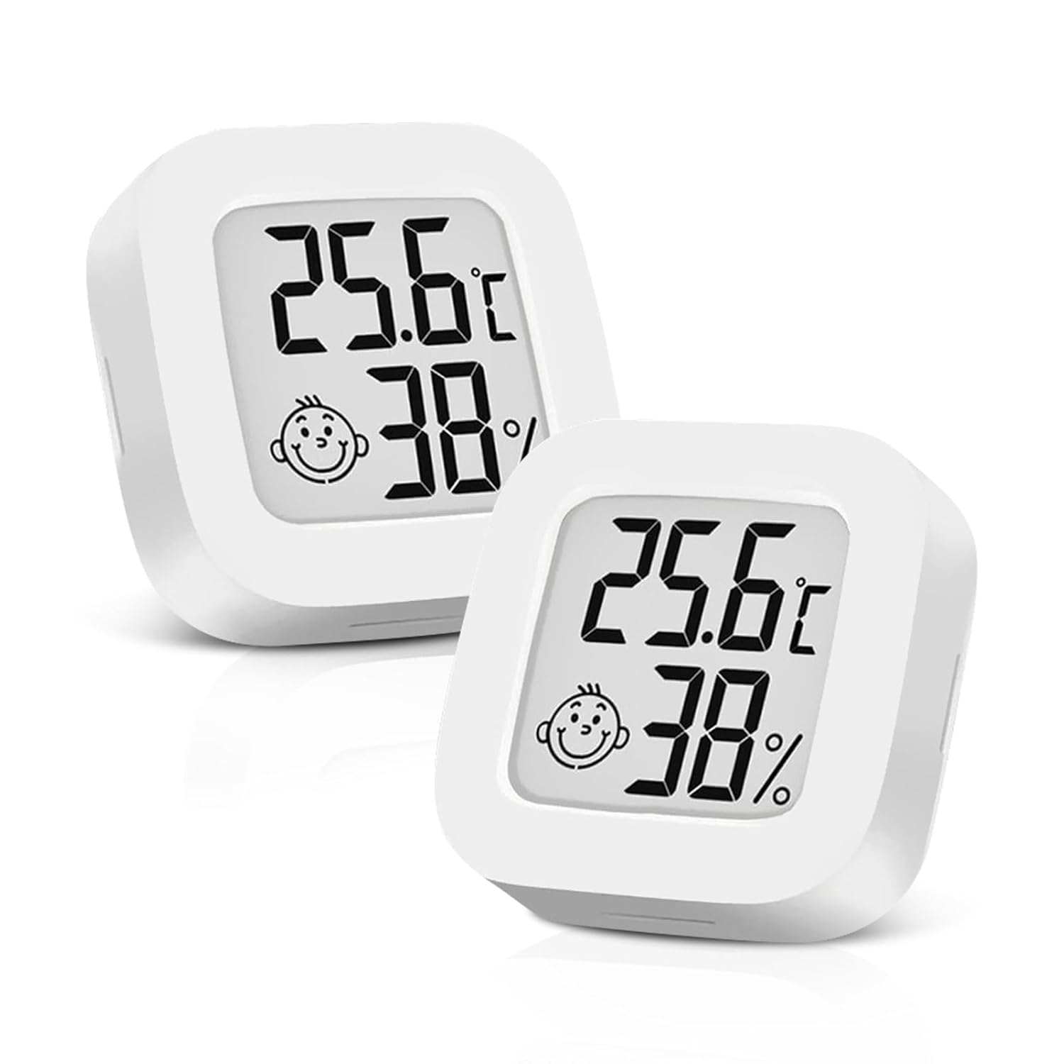 Set de 2 higrometre și termometre digitale de interior, mini monitor de temperatură și umiditate pentru casă, pivniță și frigider. 2buc