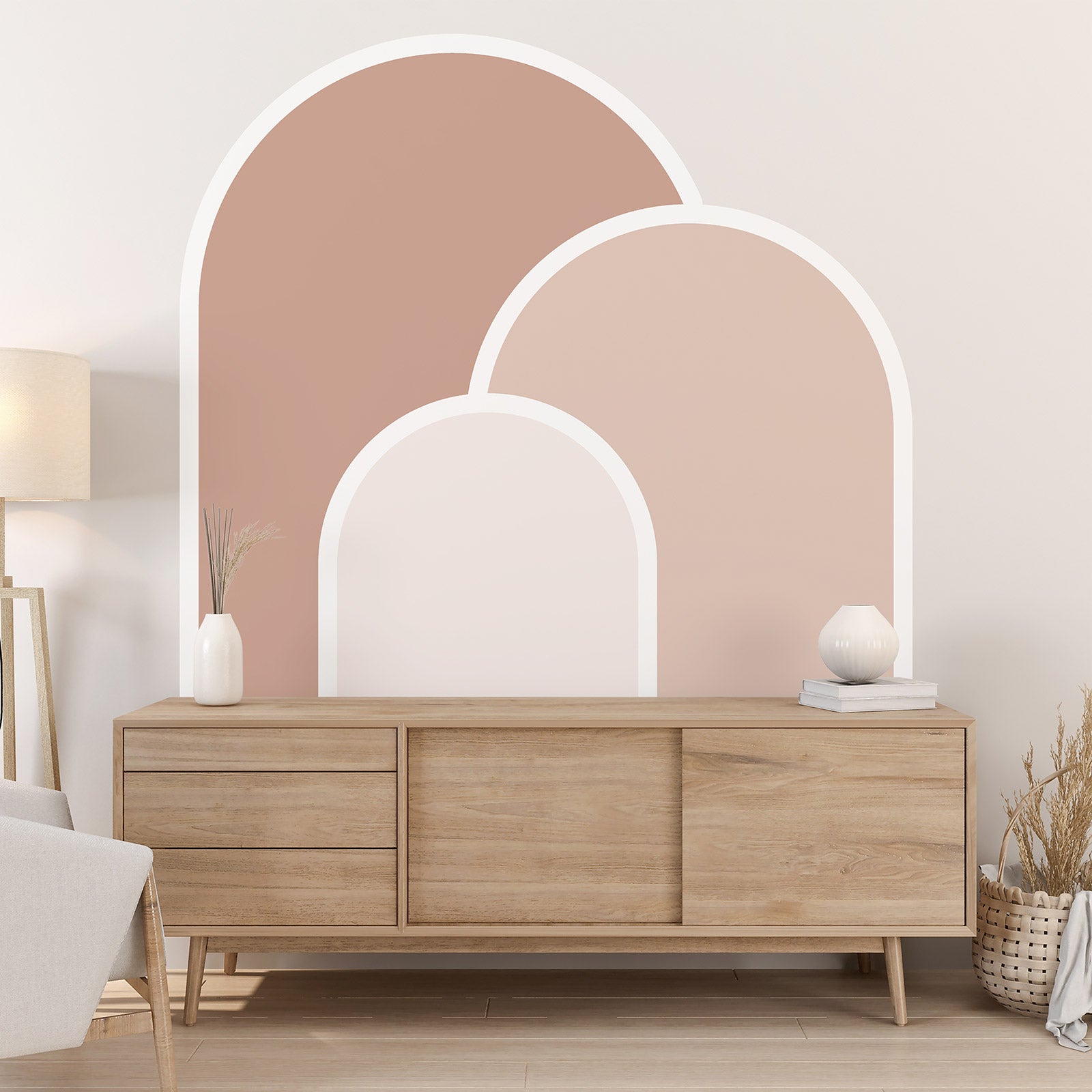 Stickers Arches - Design - Adhésif + Protection MATE - Largeur 90 x Hauteur 110 cm - 2