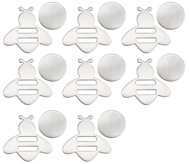 12 Pcs Poids de Nappe, Pinces de Nappe en Marbre, Poids pour Nappe Exterieur, Poids Nappe avec Pince Fixe Fixe-Nappe pour Camping Pique-Nique Fête Pique Nique Jardin Maison Intérieur (Blanc